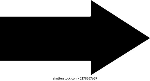 schwarz isoliertes Vektorsymbol. Pfeil. Vektorpfeil 10.eps
