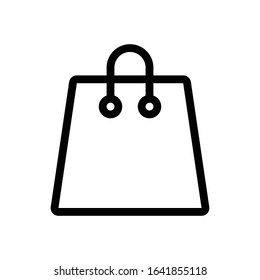 Black Isolated Vector Shopping Bag Icon