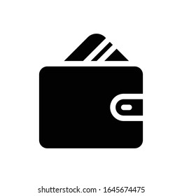 Black Isolated Vector Wallet Icon