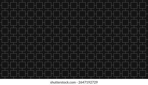 Black isometric cube grid seamless pattern with hexagon mesh and squared geometric texture