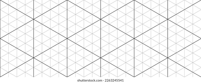 Fondo de papel de gráfico isométrico negro. Fondo de la guía de patrones impecable. Diseño para diseño mecánico o de diseño mecánico. Ilustración del vector
