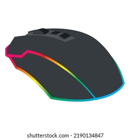 Black Isometric Mouse Device Techology