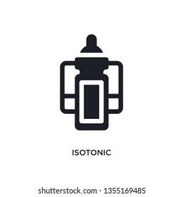 black isotonic isolated vector icon. simple element illustration from gym and fitness concept vector icons. isotonic editable logo symbol design on white background. can be use for web and mobile