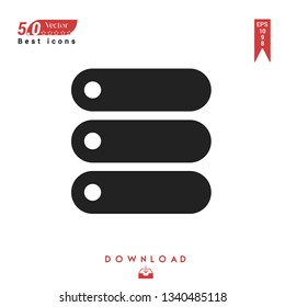 black item-list icon. item-list icon vector isolated on white background. Graphic design, material design, 2019 year best selling icons, mobile application, UI / UX design, EPS 10 format vector