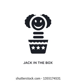 black jack in the box isolated vector icon. simple element illustration from valentines day concept vector icons. jack in the box editable logo symbol design on white background. can be use for web