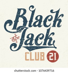 The Black Jack Club - Tee Design For Print 