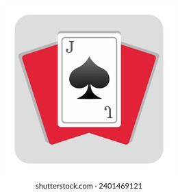 black jack icon for games and mobile applications