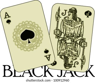 Black Jack in retro style