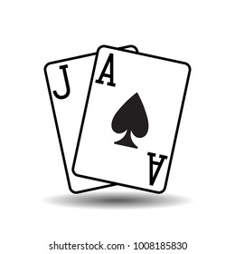 Black jack vector illustration