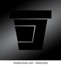 Black Jam vector icon. Jam jar