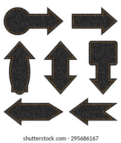 Black jeans arrows of different shapes for any design process