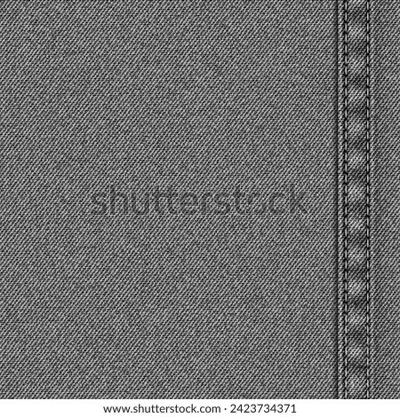 Black jeans denim texture. Denim background. Seamless fabric pattern.