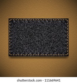 Black jeans label