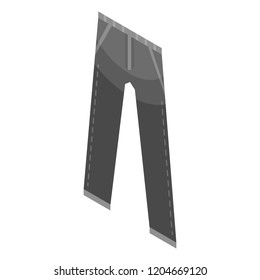 Black jeans pant icon. Isometric of black jeans pant vector icon for web design isolated on white background