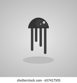 Black jellyfish icon