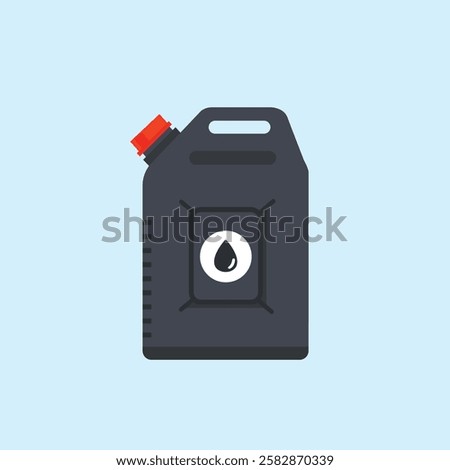 black jerry can icon tank box, oil and oil container, fuel logo illustration
