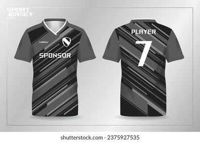black jersey mock up for football or soccer shirt and sport uniform template