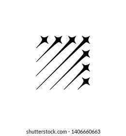 Black Jet Star Spark Square Logo Design Inspiration