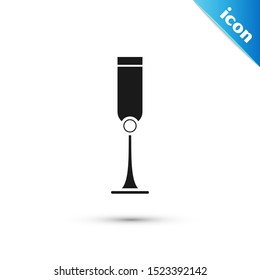 Black Jewish goblet icon isolated on white background. Jewish wine cup for kiddush. Kiddush cup for Shabbat.  Vector Illustration