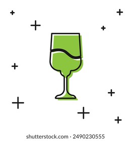 Black Jewish goblet icon isolated on white background. Jewish wine cup for kiddush. Kiddush cup for Shabbat.  Vector