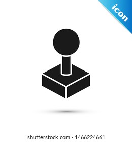 Black Joystick for arcade machine icon isolated on white background. Joystick gamepad.  Vector Illustration