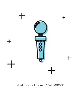 Black Joystick for arcade machine icon isolated on white background. Joystick gamepad.  Vector Illustration