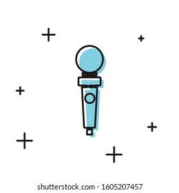 Black Joystick for arcade machine icon isolated on white background. Joystick gamepad.  Vector Illustration