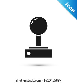 Black Joystick for arcade machine icon isolated on white background. Joystick gamepad.  Vector Illustration