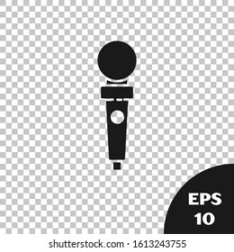 Black Joystick for arcade machine icon isolated on transparent background. Joystick gamepad.  Vector Illustration