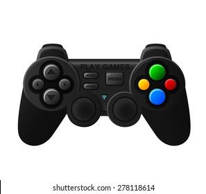 Black joystick with different buttons