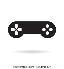 black joystick icon- vector illustration