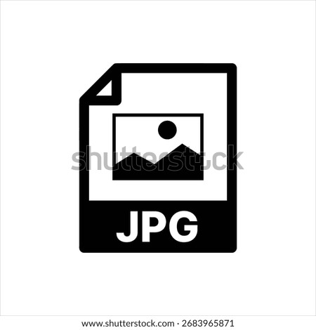 Black JPG file document icon isolated vector