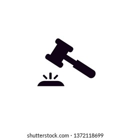 Black judge hummer icon with white background 