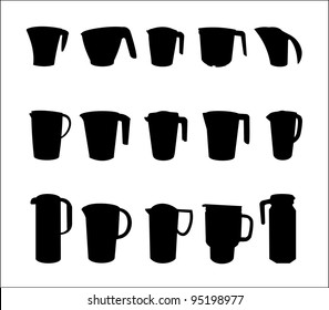 black jug on white background