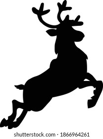 Black Jumping Reindeer, Christmas season, Holidays, Winter and cold 2020