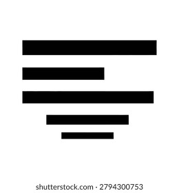 Black justified text alignment icon with alignment justified document