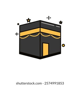 black Kaaba icon,islamic ramadan icon