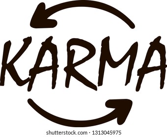  black karma on white background