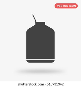 Black keg vector icon on white background, isolated