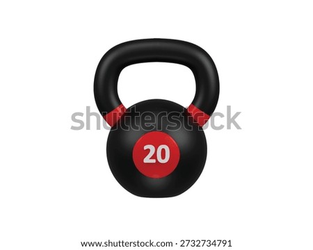 Black Kettle bell with 20 Weight for Fitness Training