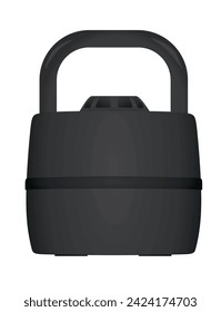 Black  kettlebell dumbbell. vector illustration