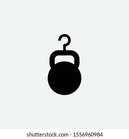 black kettlebell hanger logo concept