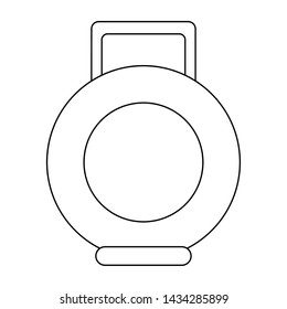 black kettlebell for physical exercise and isolated symbols vector illustration graphic design