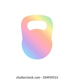 Black kettlebell -  vector icon