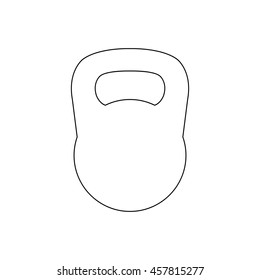 Black kettlebell -  black vector icon