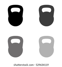 Black kettlebell  - black vector icon