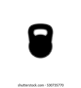 Black kettlebell -  black vector icon