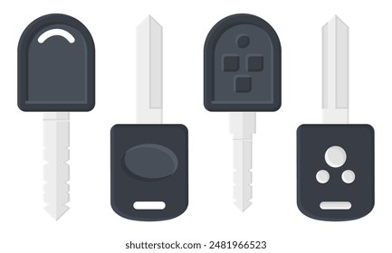 Black Key Elements Collection. Black Key icon. Simple Key Design.