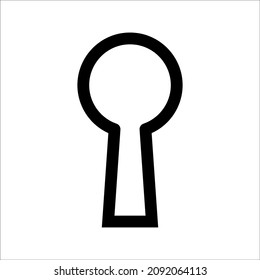 Black key hole icon design. Keyhole icon in modern flat style design. Vector illustration. on a white background, eps 10.