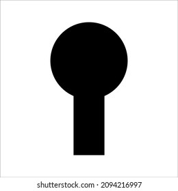 Black key hole icon design. Keyhole icon in modern flat style design. Vector illustration. on a white background, eps 10